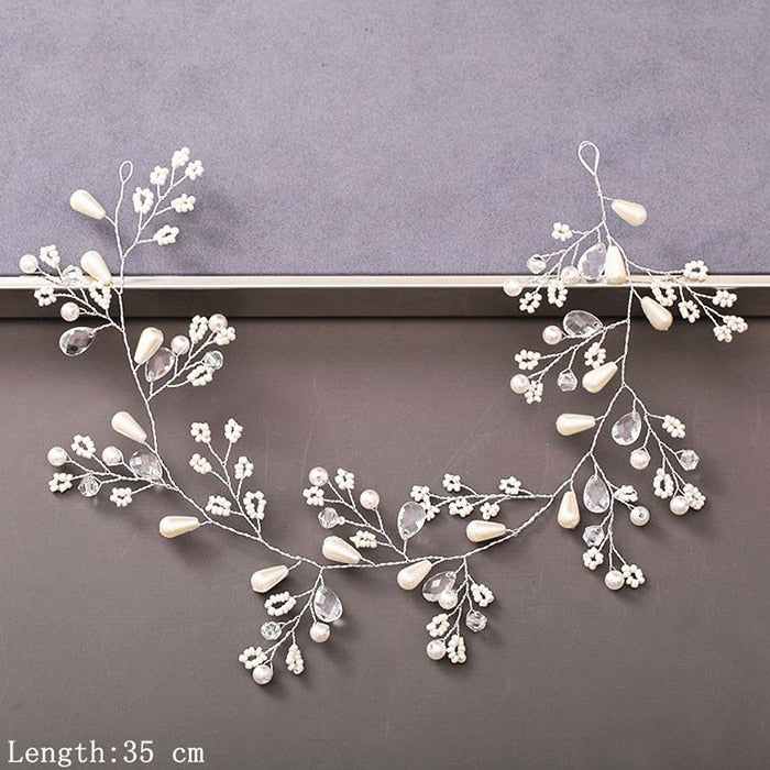 Pearl Rhinestone  Headband - Orchid Unique