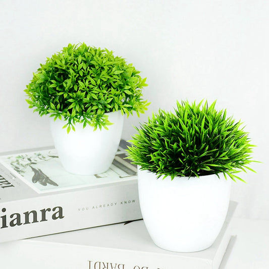 vase + Mall Tree Grass Plants Pot Ornament - Orchid Unique