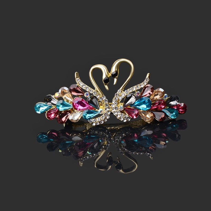 Austrian Rhinestone Hair Comb - Orchid Unique