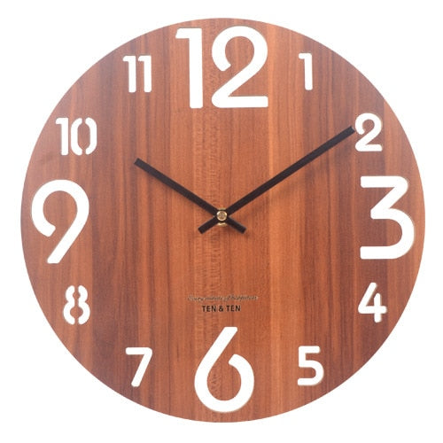 Wooden 3D Wall Clock - Orchid Unique