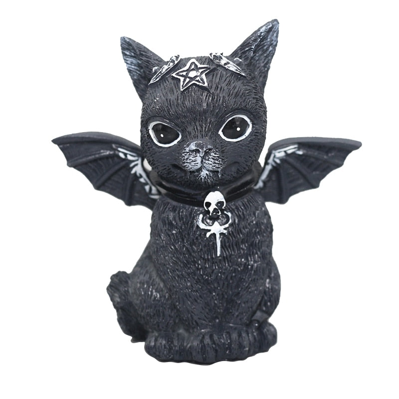 Kawaii Cute Magic Devil Black Cat For Desktop - Orchid Unique