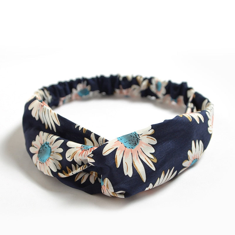 New print Knot Women Headband Vintage Hairband Girls Headwear Leopard Headband Hair Accessories dress Gift hair ties scrunchie - Orchid Unique