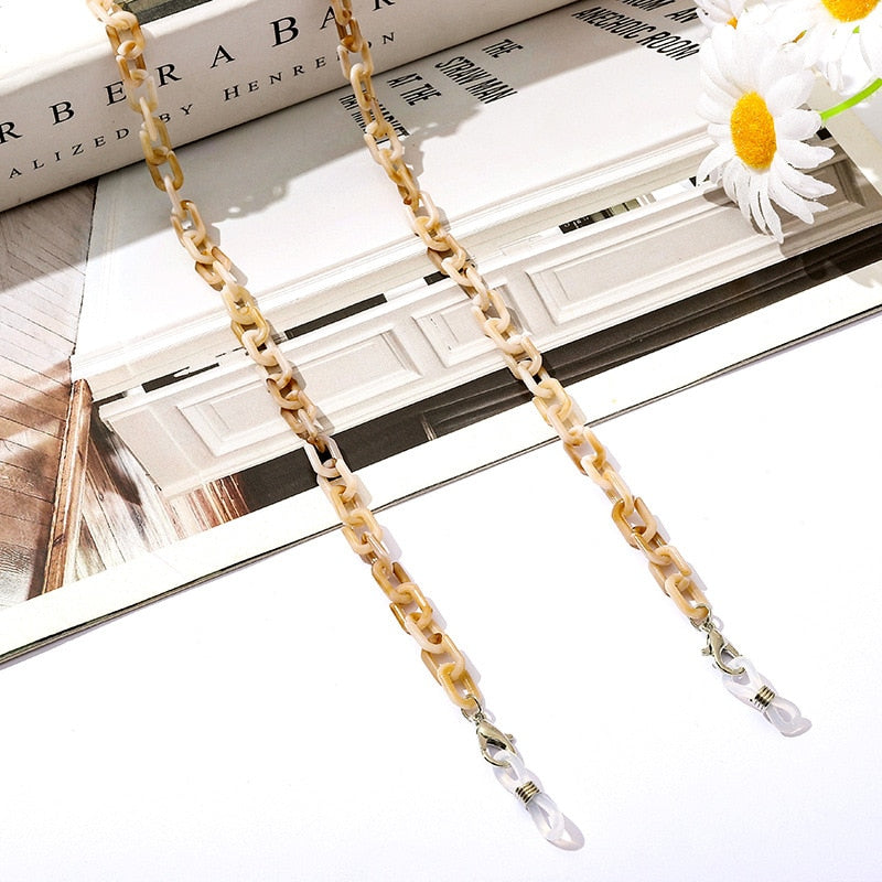 Bohemia Amber Acrylic Glasses Chain - Orchid Unique