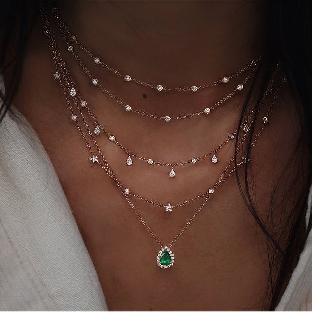 Crystal Stars Pendant Necklaces - Orchid Unique