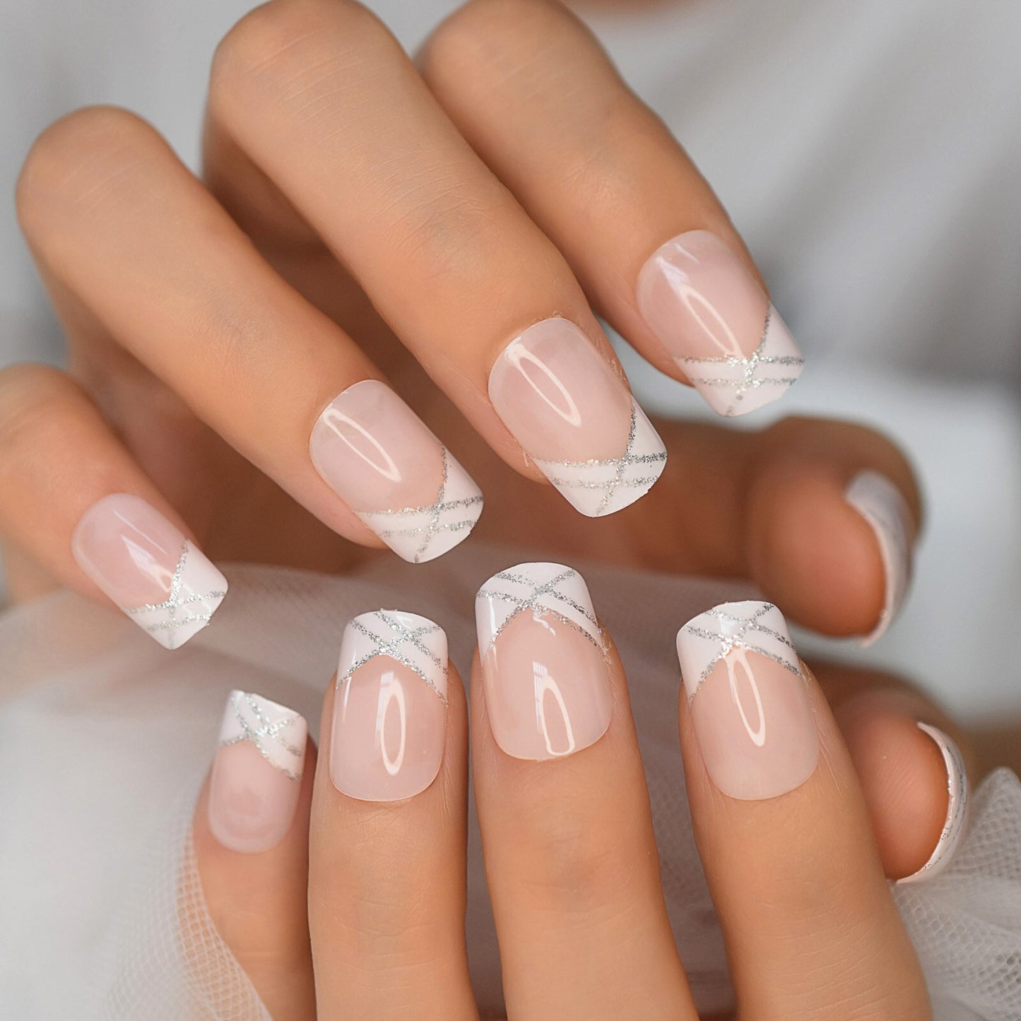 Round Fake Nail Tips - Orchid Unique