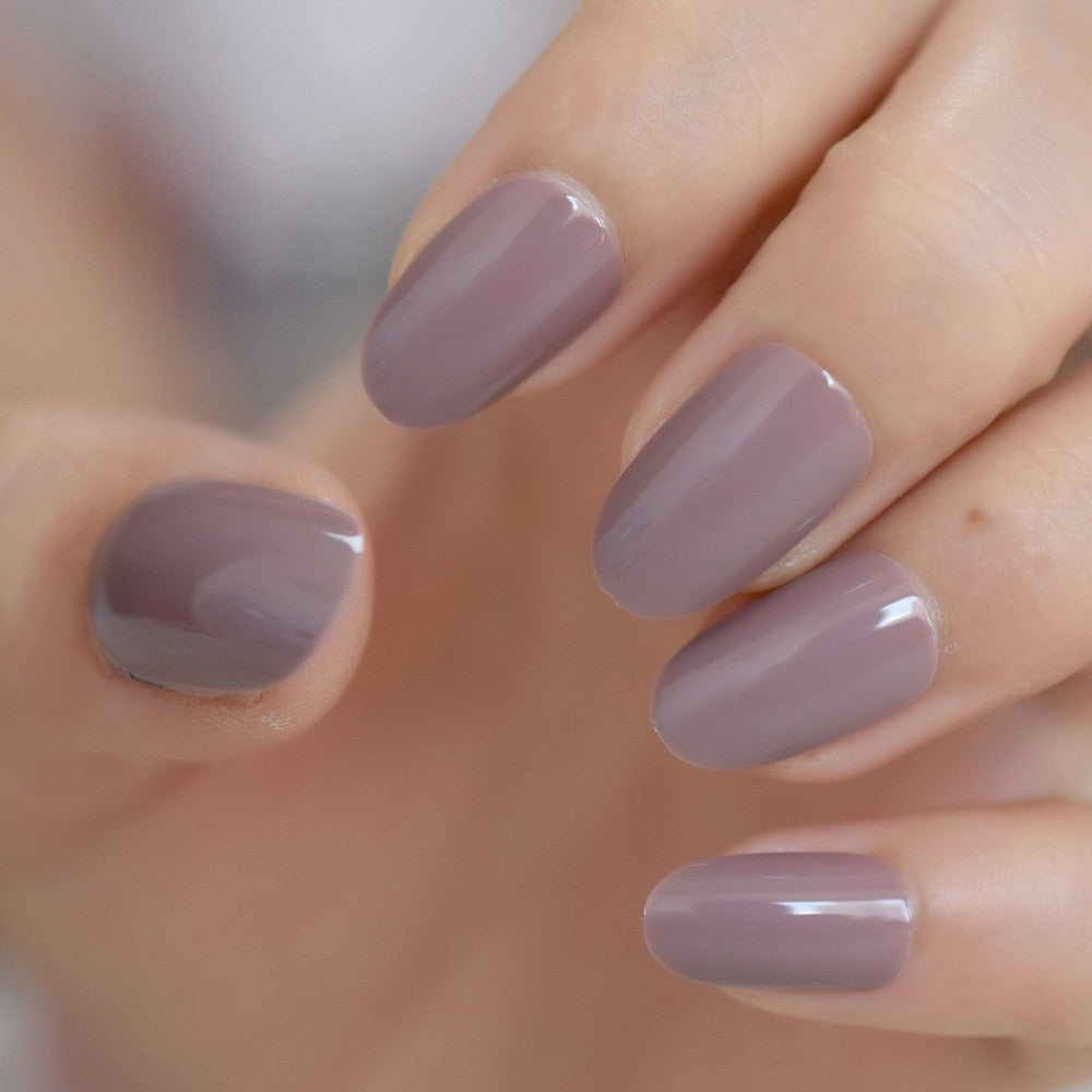 Round Fake Nail Tips - Orchid Unique