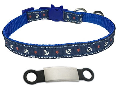 Personalized ID Tag Cat Collar Bell - Orchid Unique