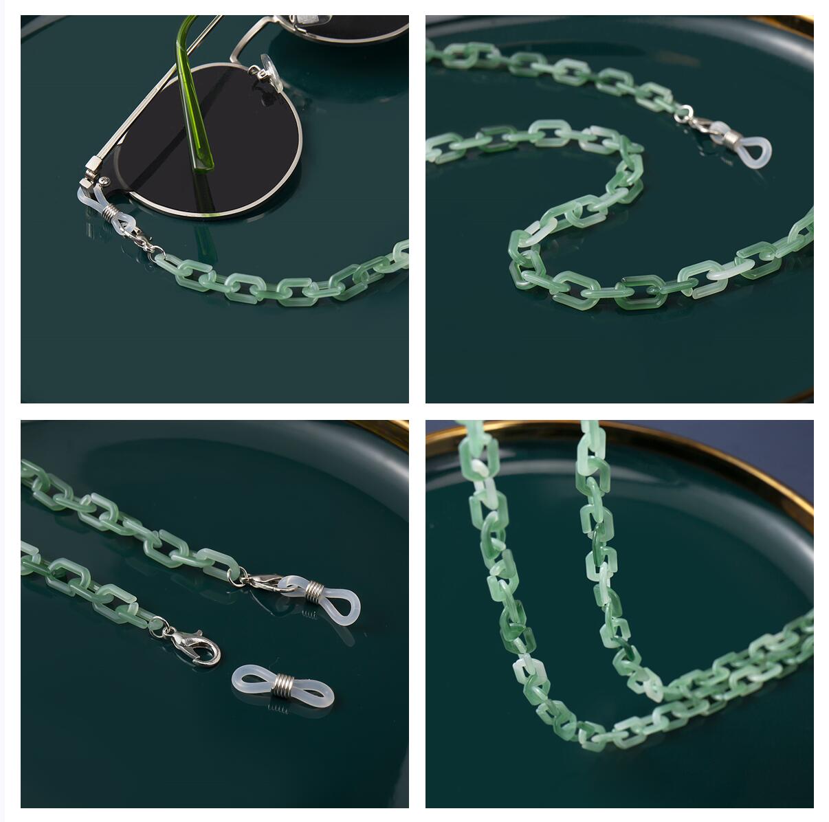 Bohemia Amber Acrylic Glasses Chain - Orchid Unique