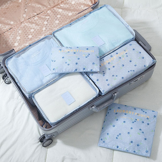 6Pcs set Organizer Travel Bags - Orchid Unique