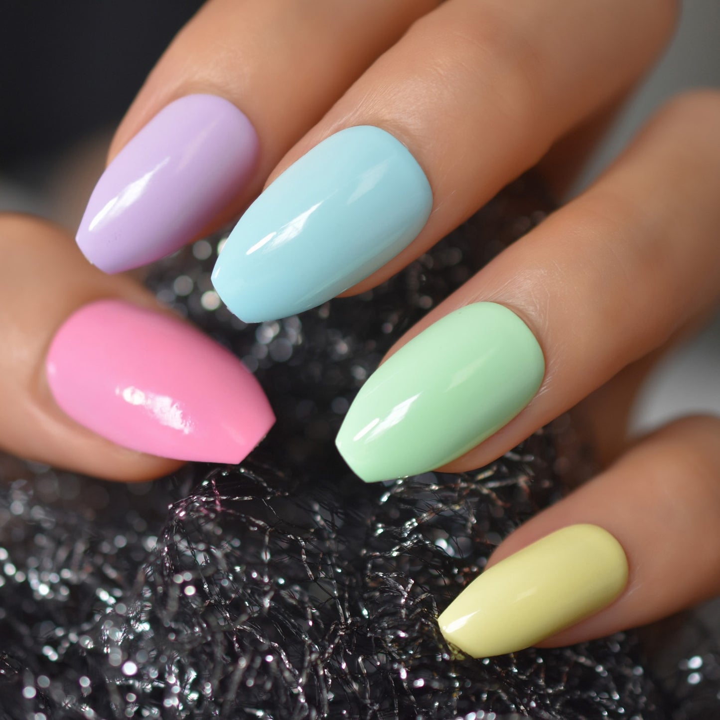 Round Fake Nail Tips - Orchid Unique