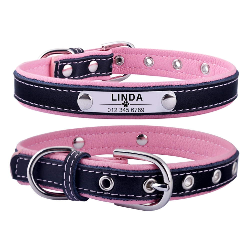 Adjustable personalized dog collar - Orchid Unique