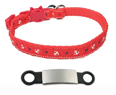 Personalized ID Tag Cat Collar Bell - Orchid Unique