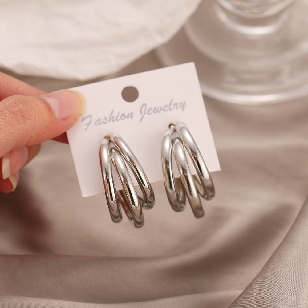Trendy Attractive Big Earrings - Orchid Unique