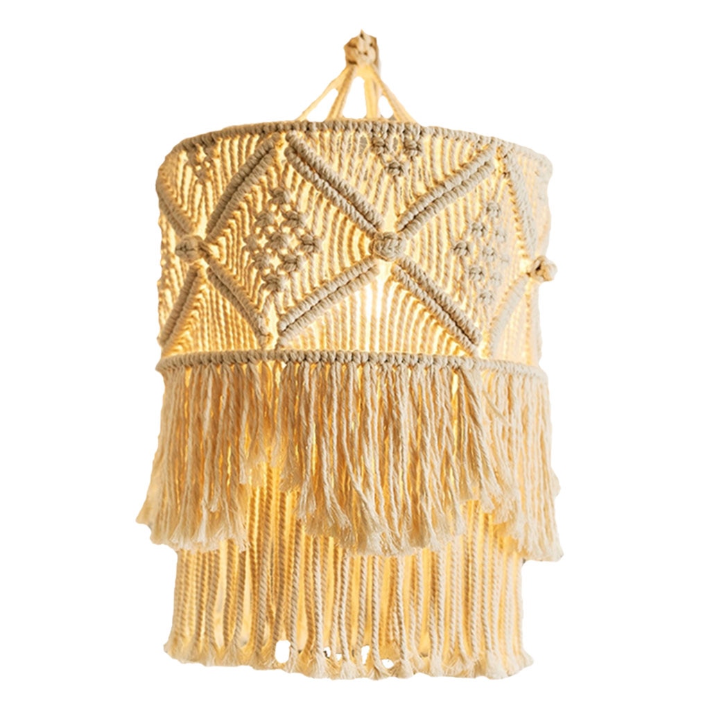 Nordic Macrame Woven Tapestry Lampshade - Orchid Unique