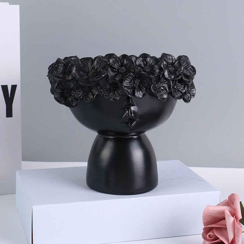 Nordic Resin Vase-Statue Sculpture - Orchid Unique