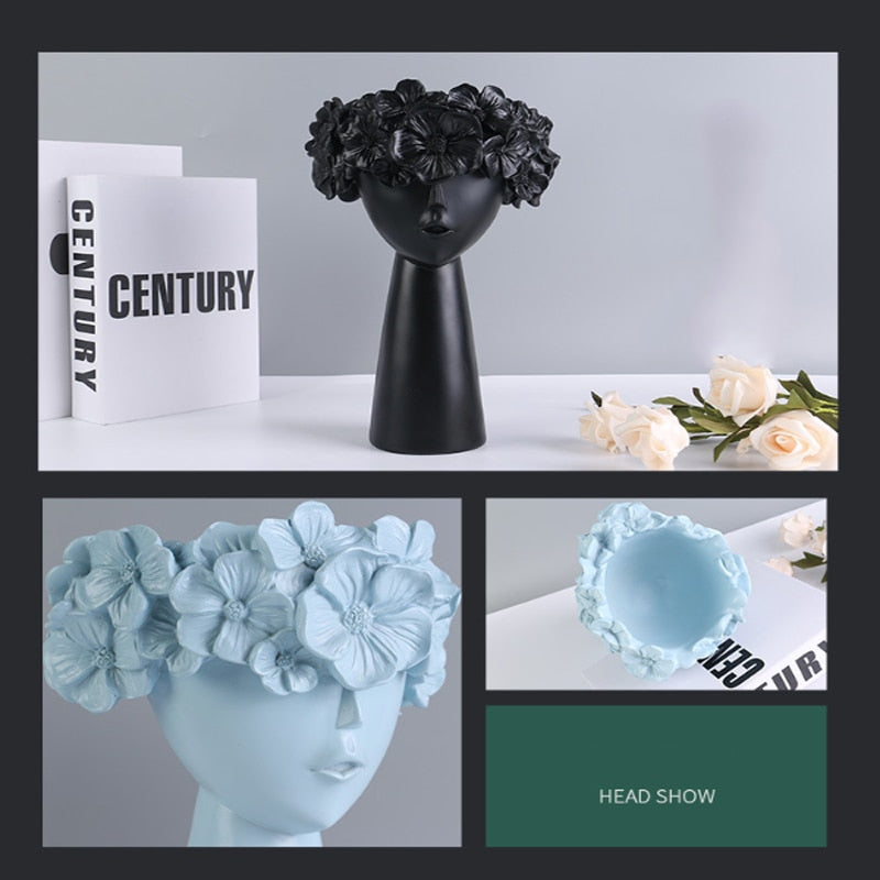 Nordic Resin Vase-Statue Sculpture - Orchid Unique