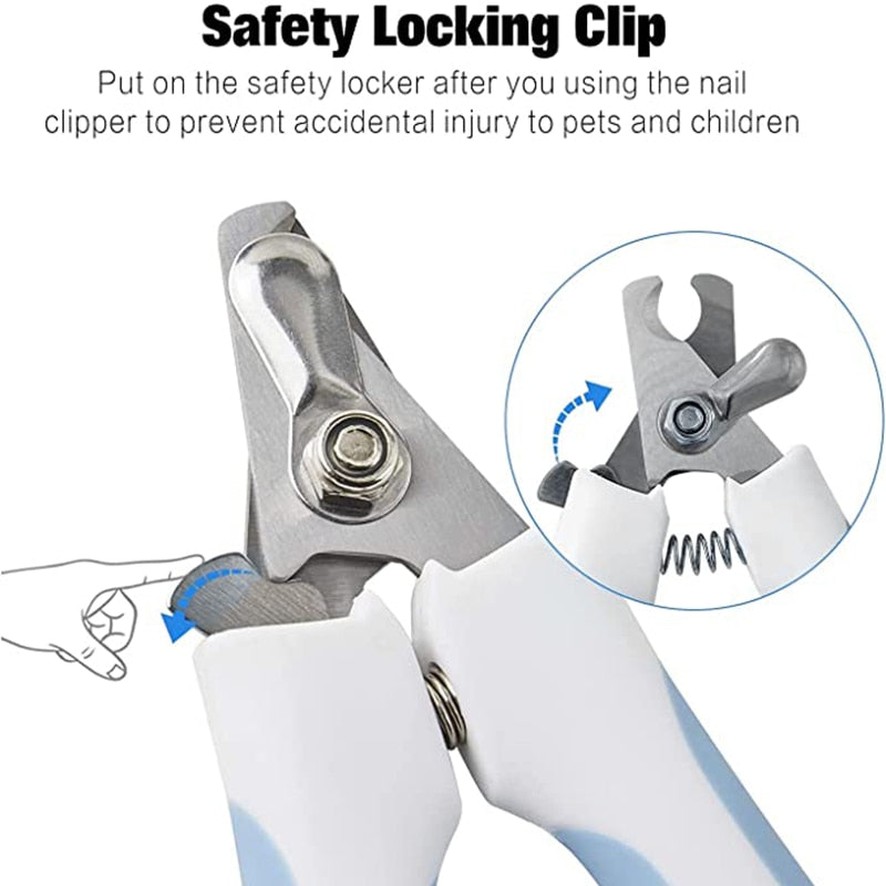 Professional Pet Nail Clipper Stainless Steel Dog Cat Nail Trimmer Labor-Saving Nail Clipper Convenient Dog Grooming Supplies - Orchid Unique