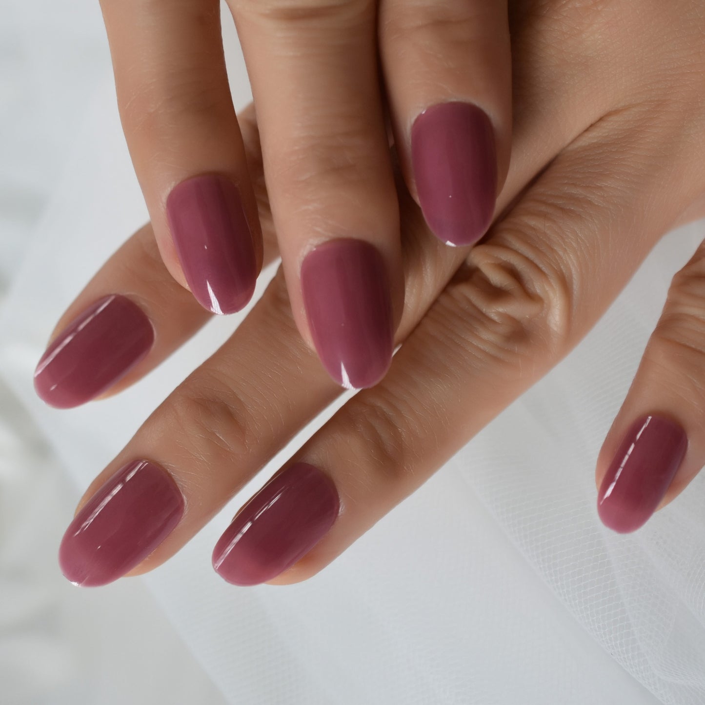 Round Fake Nail Tips - Orchid Unique