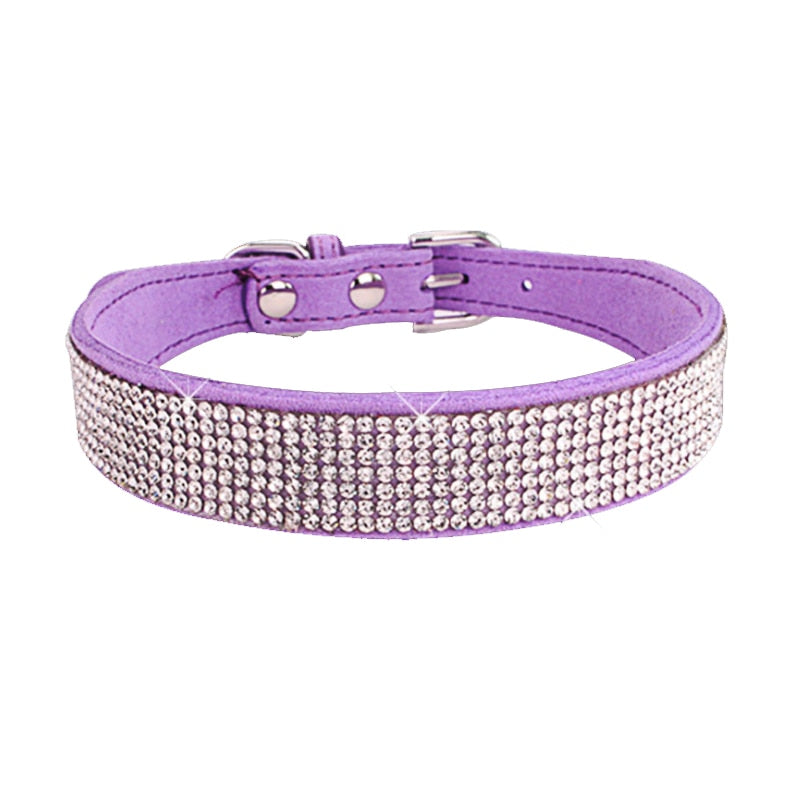 Crystal Glitter Rhinestone Pet Collar - Orchid Unique