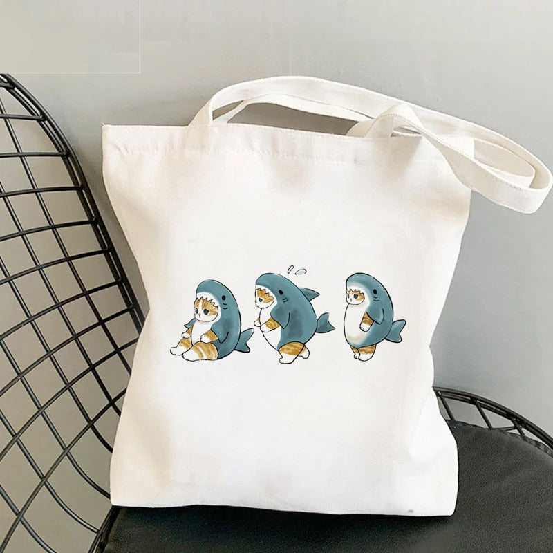 Cat Shark Shopping Bag - Orchid Unique