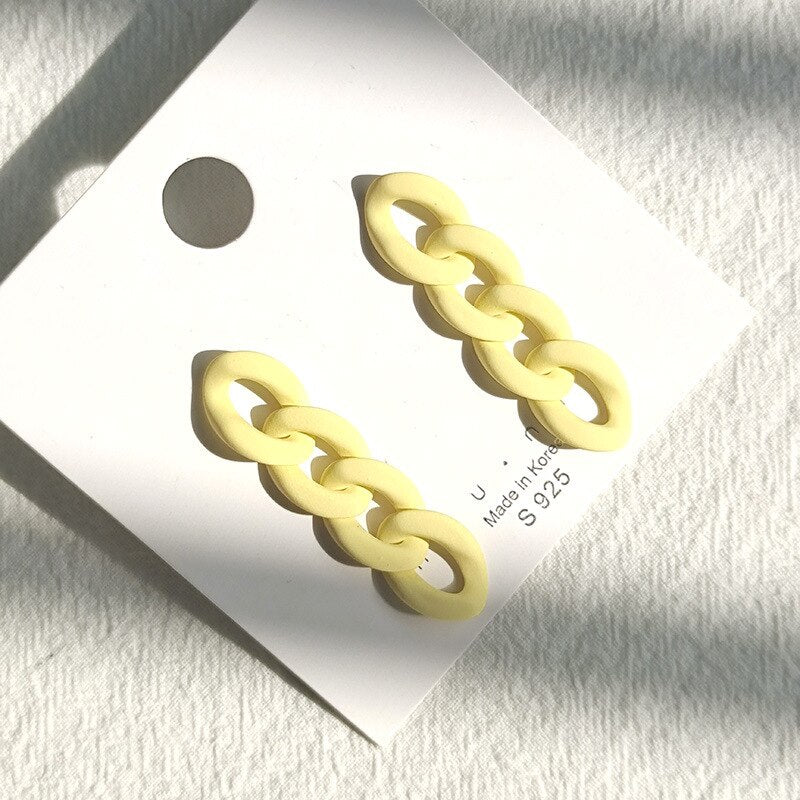 Candy Color Acrylic Earrings - Orchid Unique