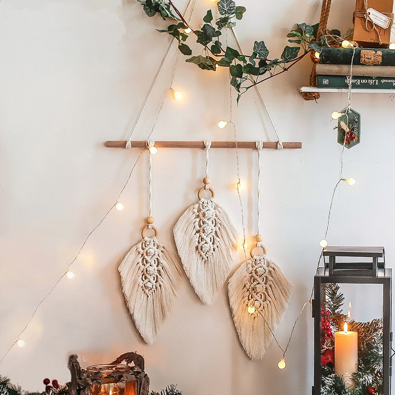 Leaf Macrame Wall Hanging - Orchid Unique