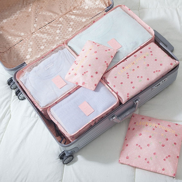 6Pcs set Organizer Travel Bags - Orchid Unique
