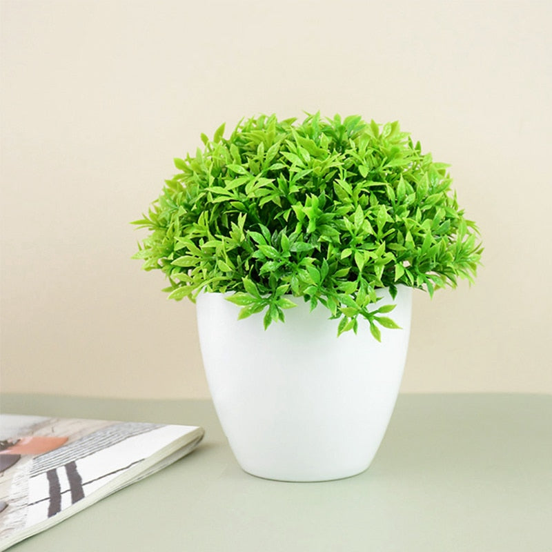 vase + Mall Tree Grass Plants Pot Ornament - Orchid Unique