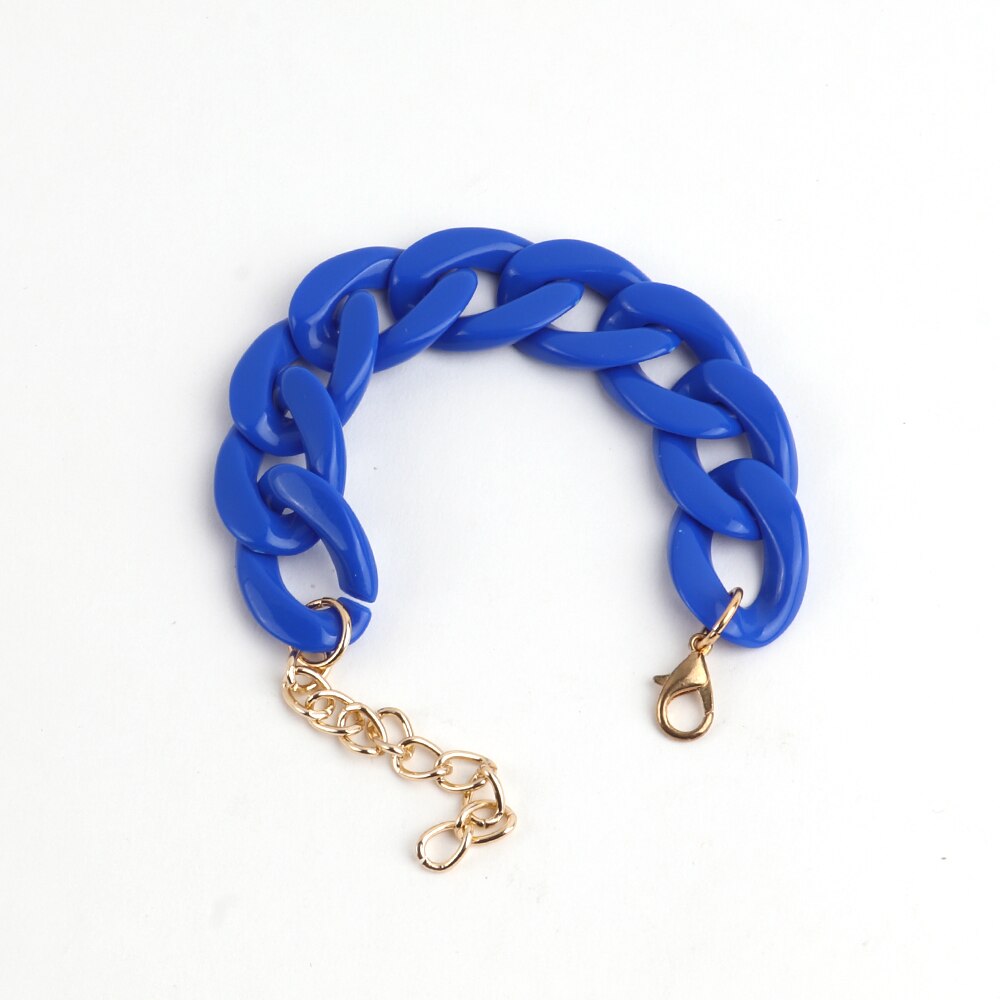 Colorful Acrylic Thick Chain Bracelets - Orchid Unique