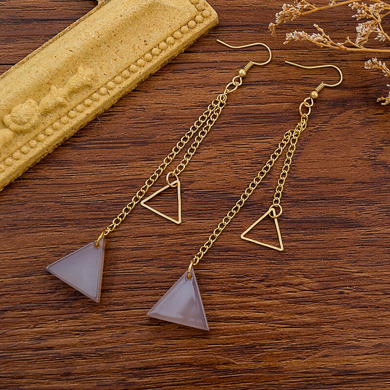 Multicolored Long Drop Earrings - Orchid Unique