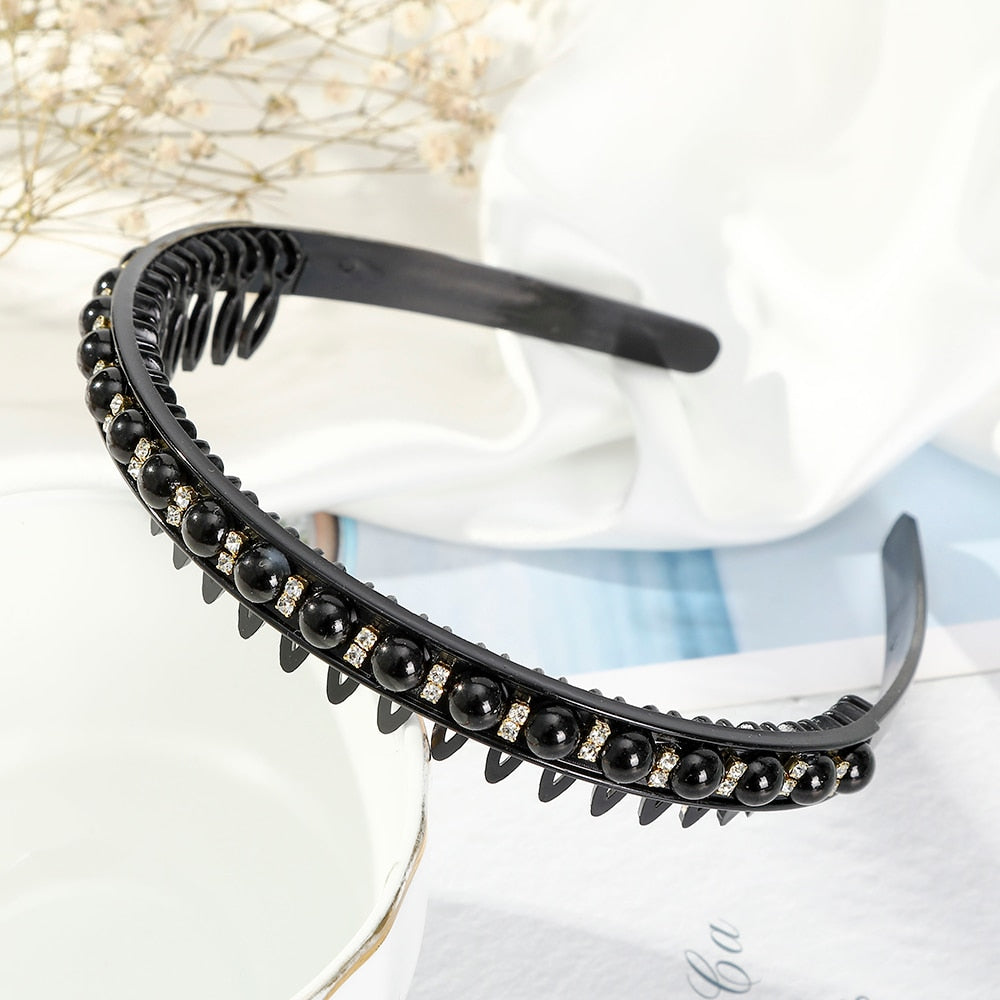 Hairbands Bezel Colorful Rhinestone - Orchid Unique
