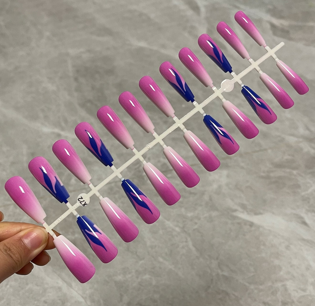 Long False Nails Tips - Orchid Unique