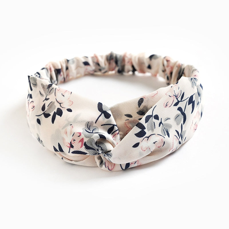 New print Knot Women Headband Vintage Hairband Girls Headwear Leopard Headband Hair Accessories dress Gift hair ties scrunchie - Orchid Unique