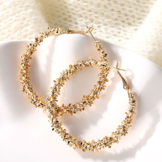 TRENDY Big Circle Round Hoop Earrings - Orchid Unique