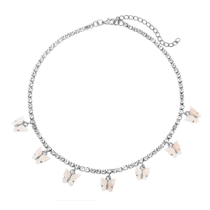 Fashion Butterfly Pendant Necklace - Orchid Unique