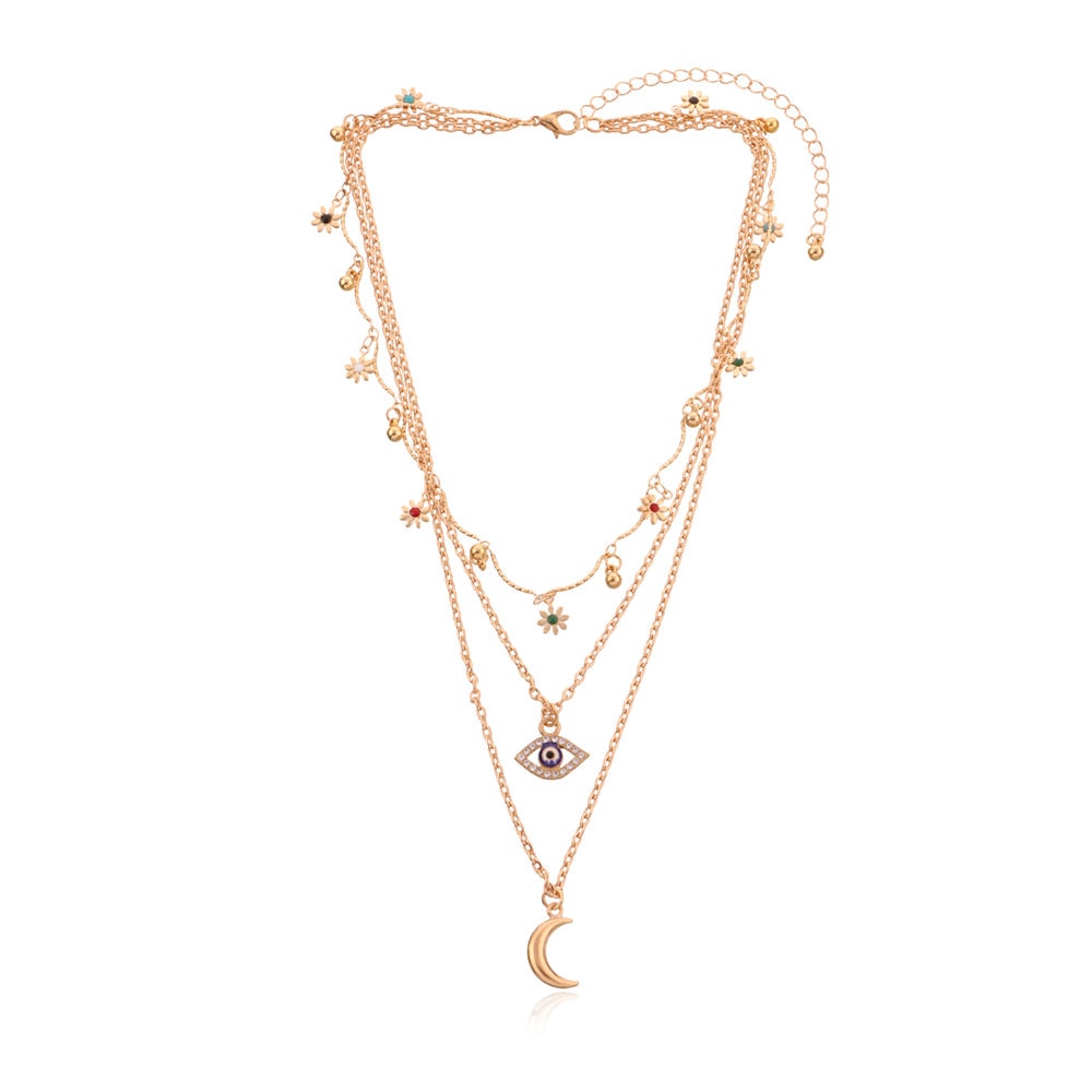 Turkish Evil Eyes Multilayer Necklaces - Orchid Unique