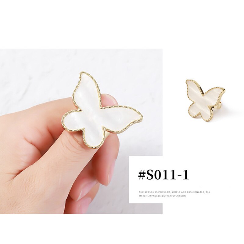 Resin Stone nail art Finger Ring - Orchid Unique