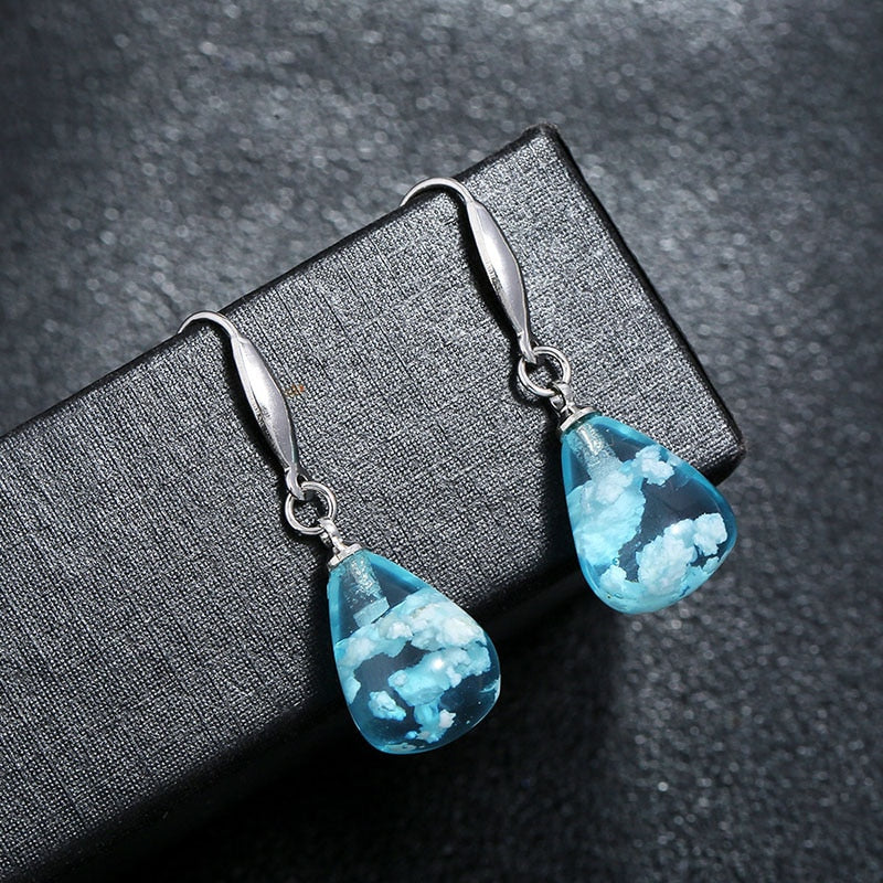 Chic Transparent Pendant Earrings - Orchid Unique