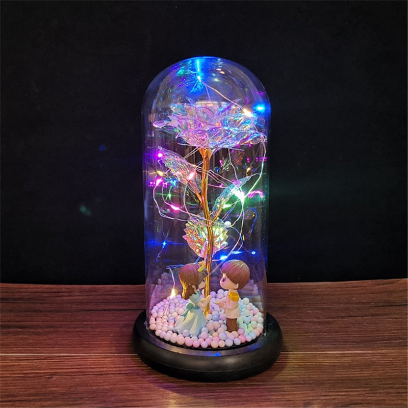 Rose LED Light Foil Flower - Orchid Unique