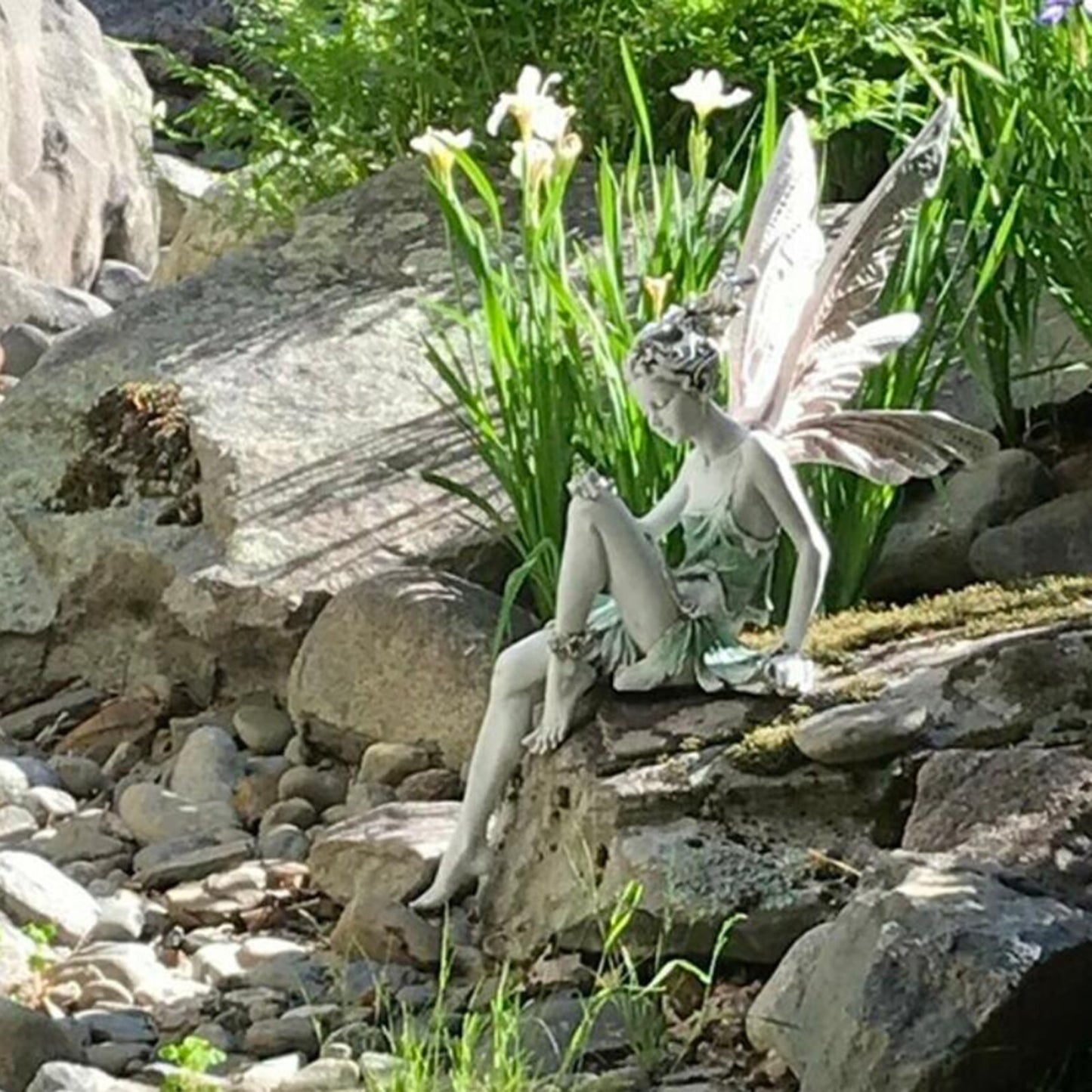 Sitting Fairy Statue - Orchid Unique