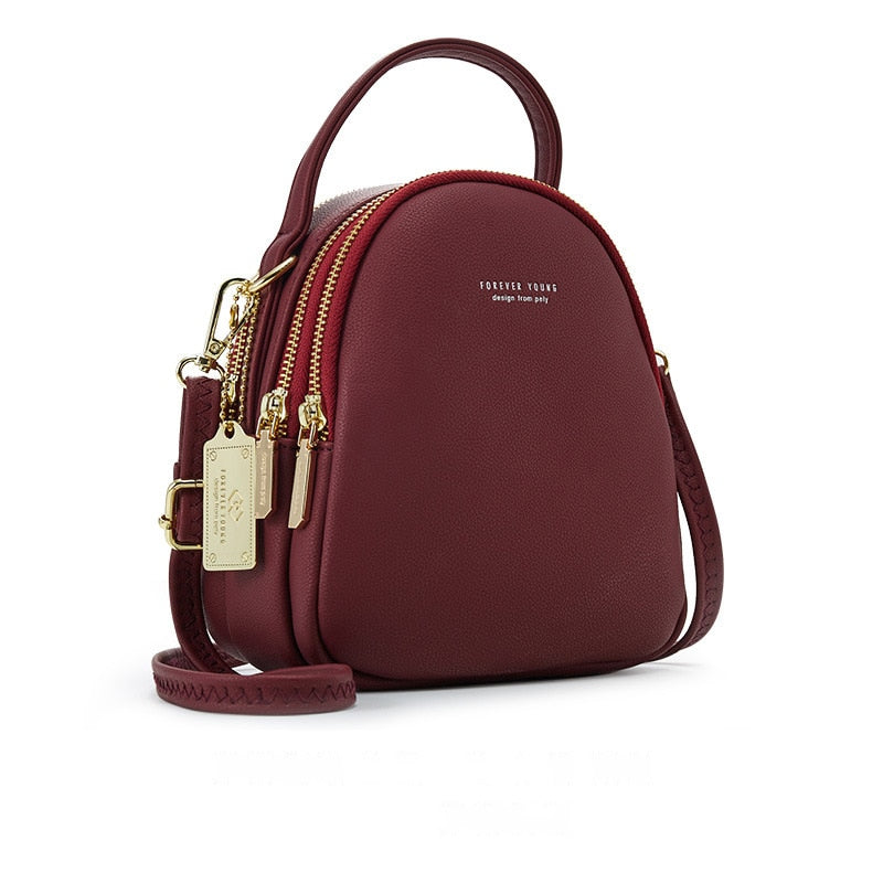 Leather Mini Backpack Purse - Orchid Unique