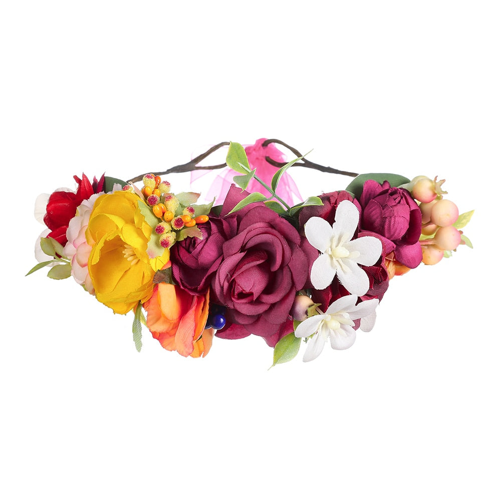 Molans Spring Bohemian Flower Crowns - Orchid Unique