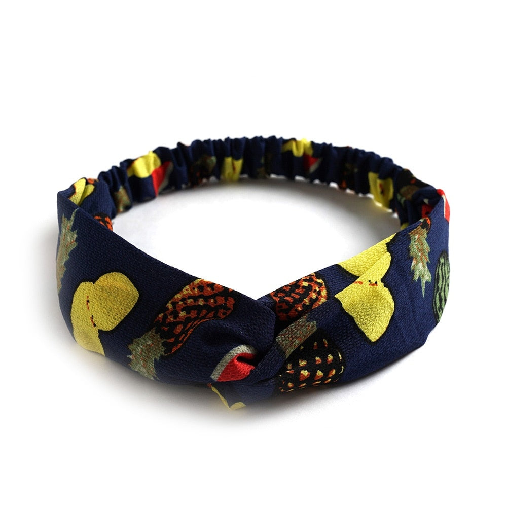New print Knot Women Headband Vintage Hairband Girls Headwear Leopard Headband Hair Accessories dress Gift hair ties scrunchie - Orchid Unique