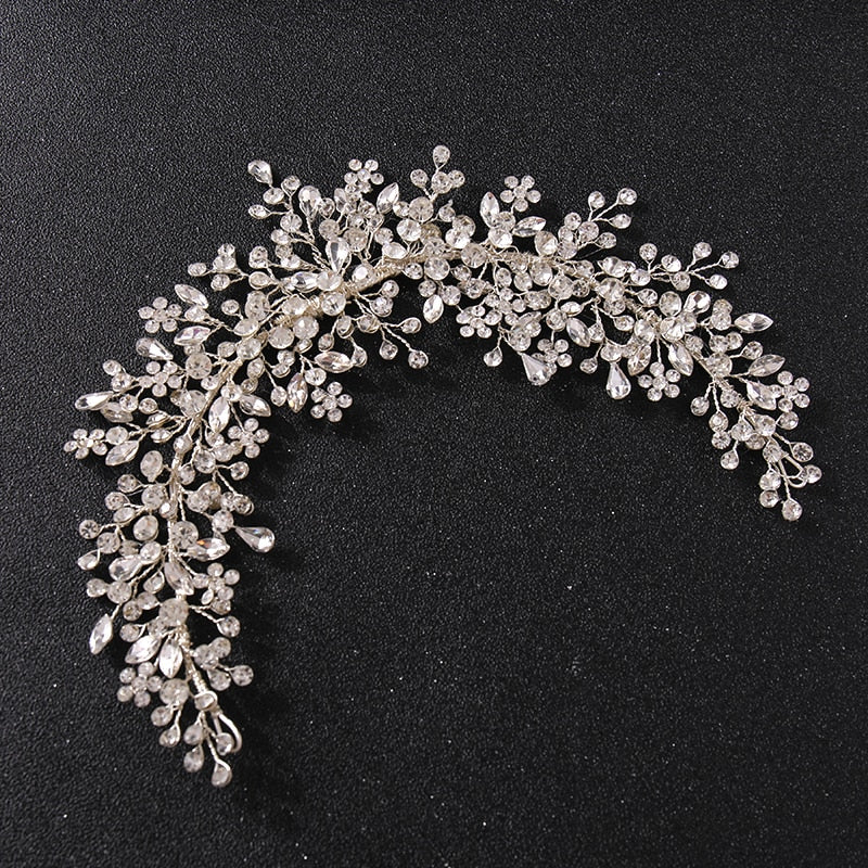 Rhinestone Wedding Headbands For Bride Crystal Headband Hair Accessories Wedding Crystal Hair Band Bridesmaid Head Jewelry Gift - Orchid Unique