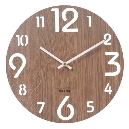 Wooden 3D Wall Clock - Orchid Unique