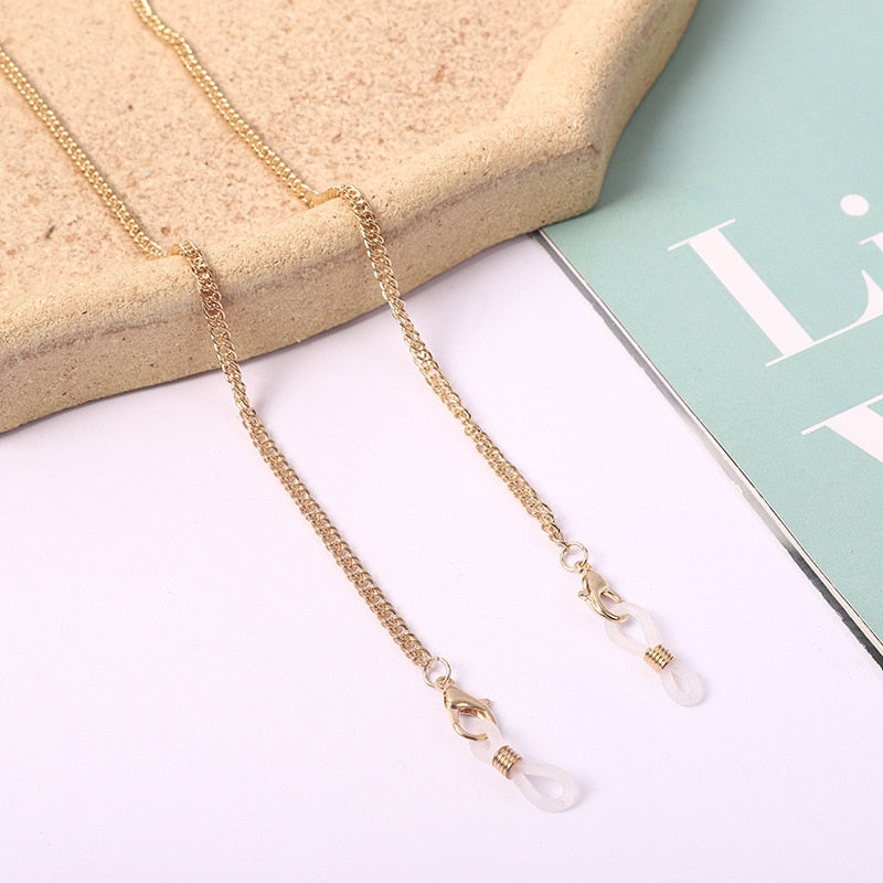 Acrylic Pearl Crystal Eyeglasses Chains - Orchid Unique