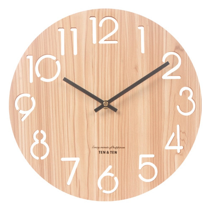 Wooden 3D Wall Clock - Orchid Unique
