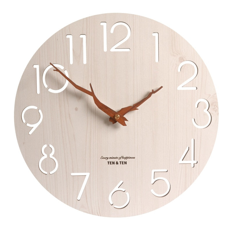 Wooden 3D Wall Clock - Orchid Unique