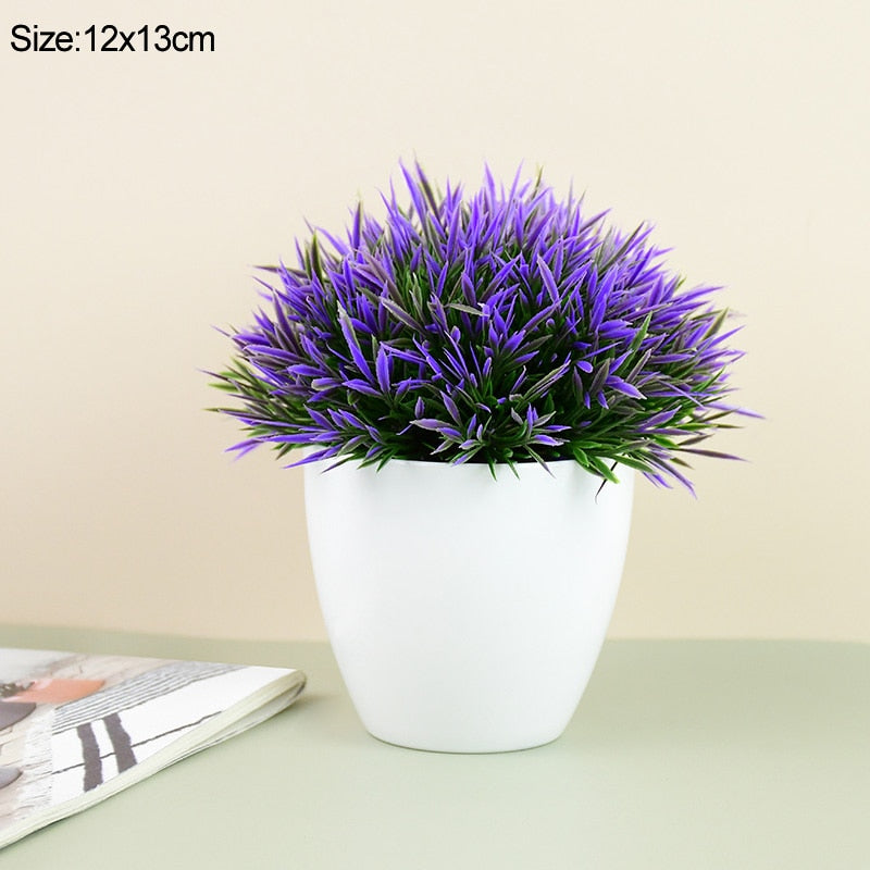 vase + Mall Tree Grass Plants Pot Ornament - Orchid Unique