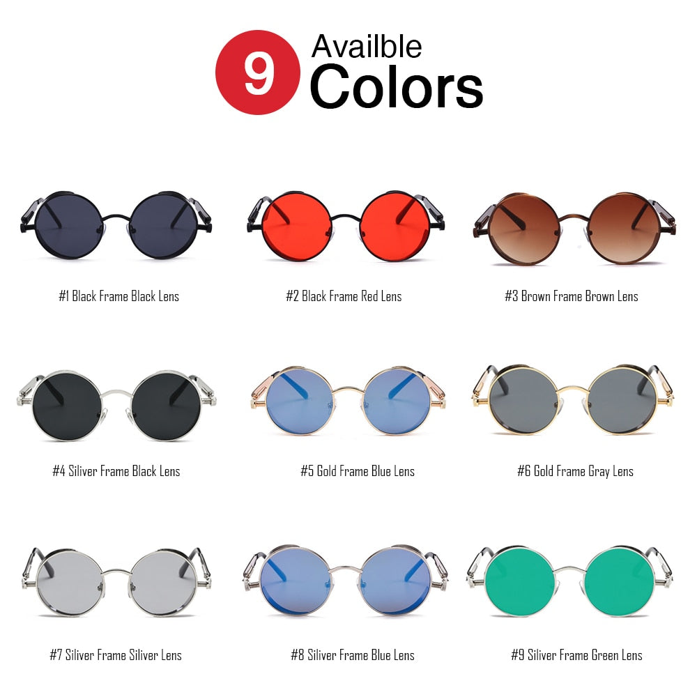 Vintage Steampunk Red Sunglasses - Orchid Unique